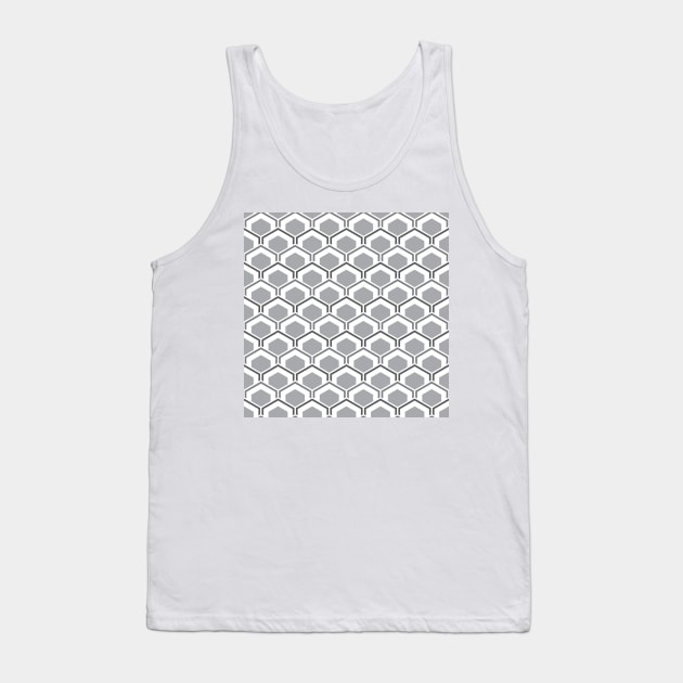 Mid Century Modern Hexagons Tank Top by Makanahele